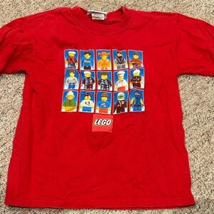 Vintage LEGO Red T-Shirt with Minifigure Graphics